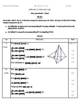 Đề kiểm tra 15 phút môn Hình học Lớp 11 - Năm học 2017-2018 - Trần Văn Phương (Có đáp án)